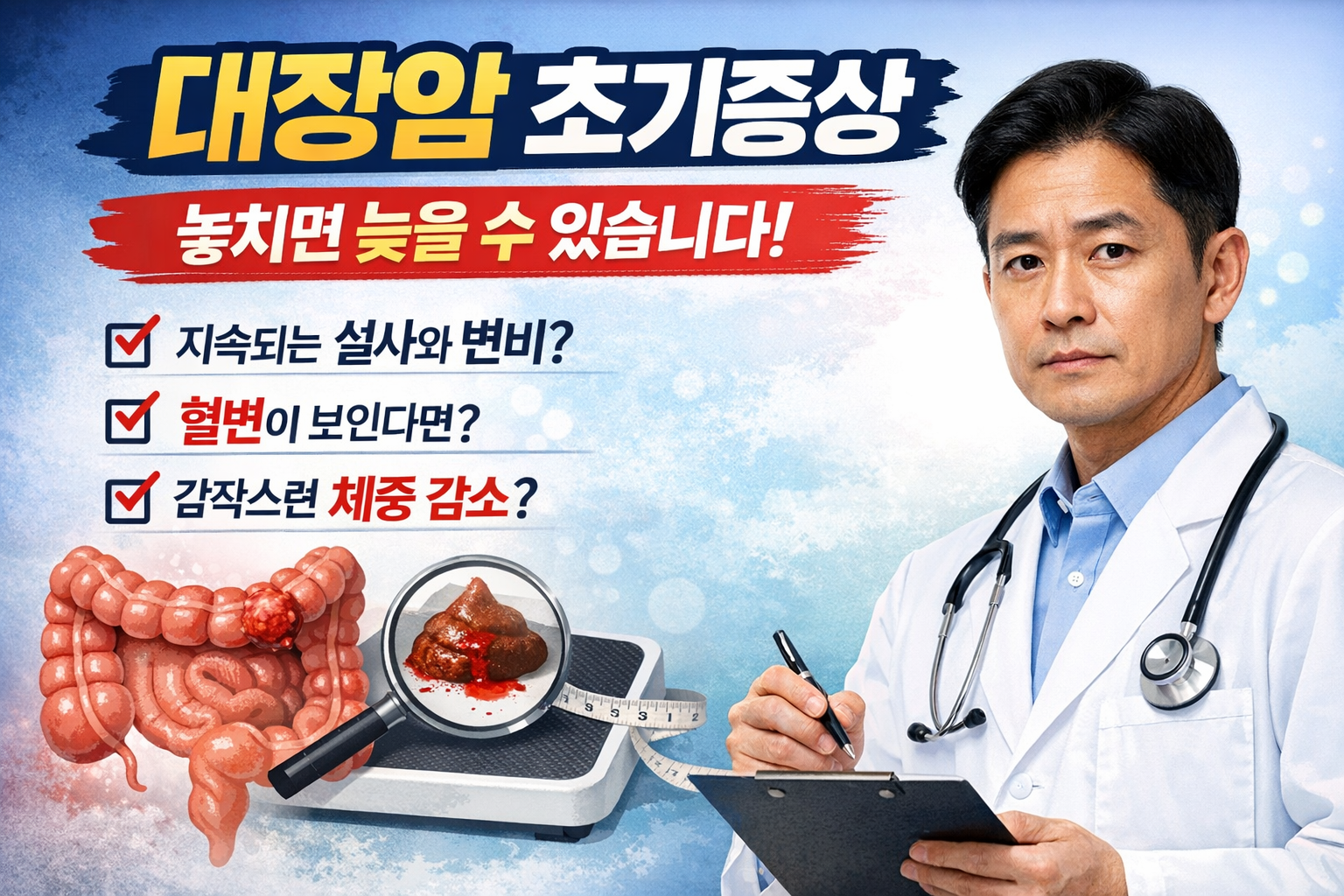 대장암 초기증상 놓치면 늦을 수 있는 신호 정리