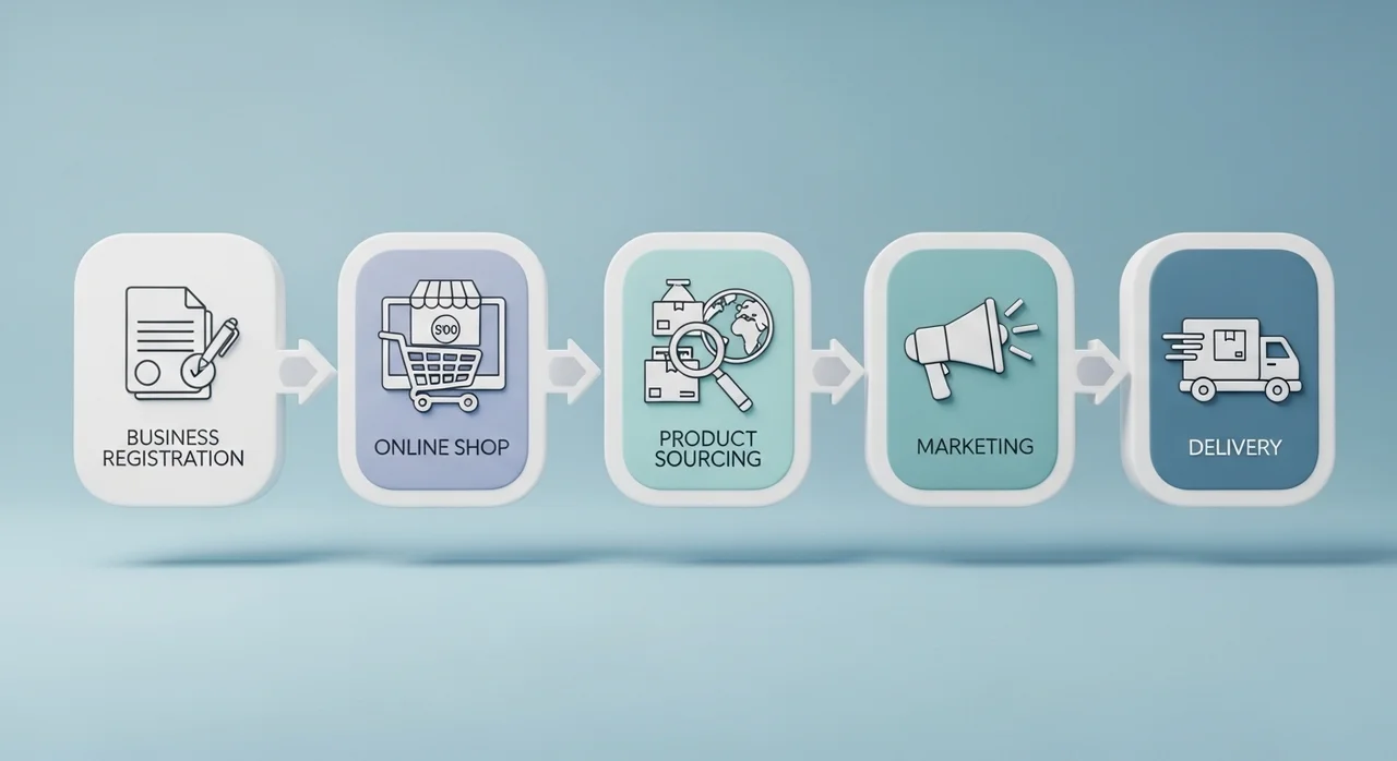 무재고 쇼핑몰 운영 5단계 프로세스