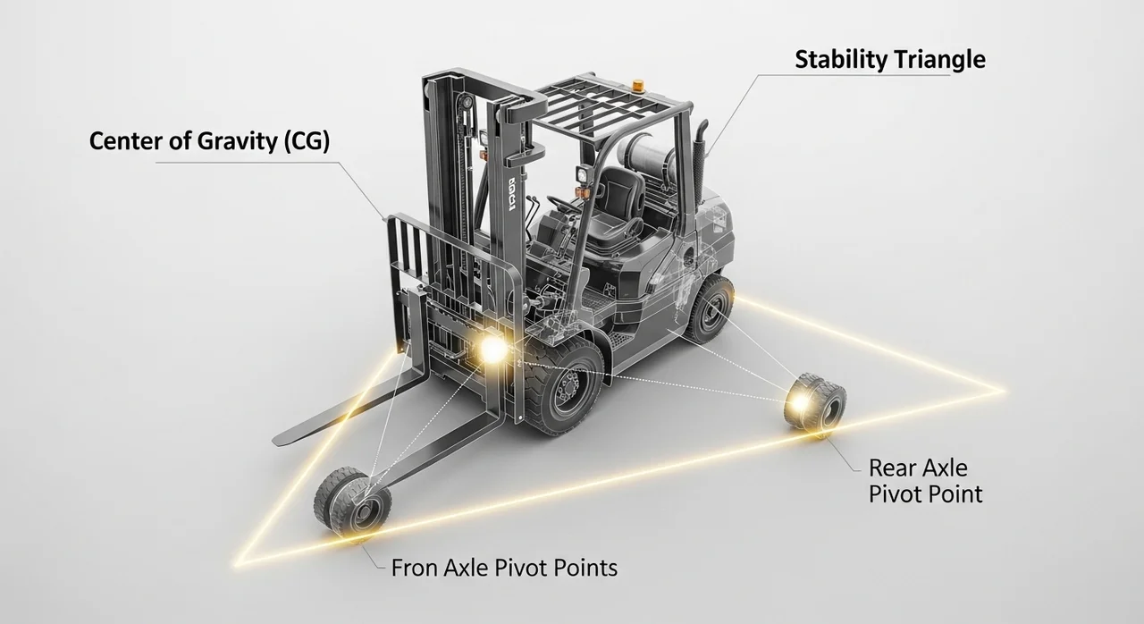 화물 중심위치 안정설계: '안정 삼각형'의 원리