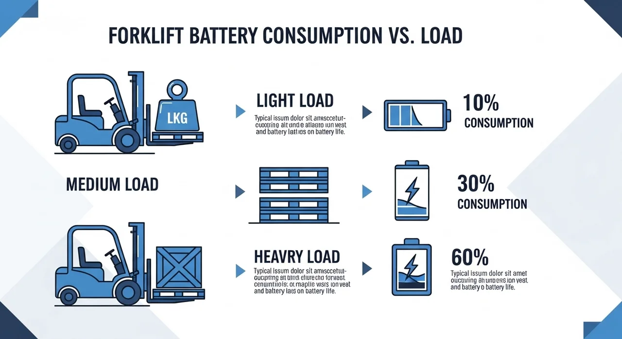 작업 조건별 예상 전력 소모량 비교 데이터