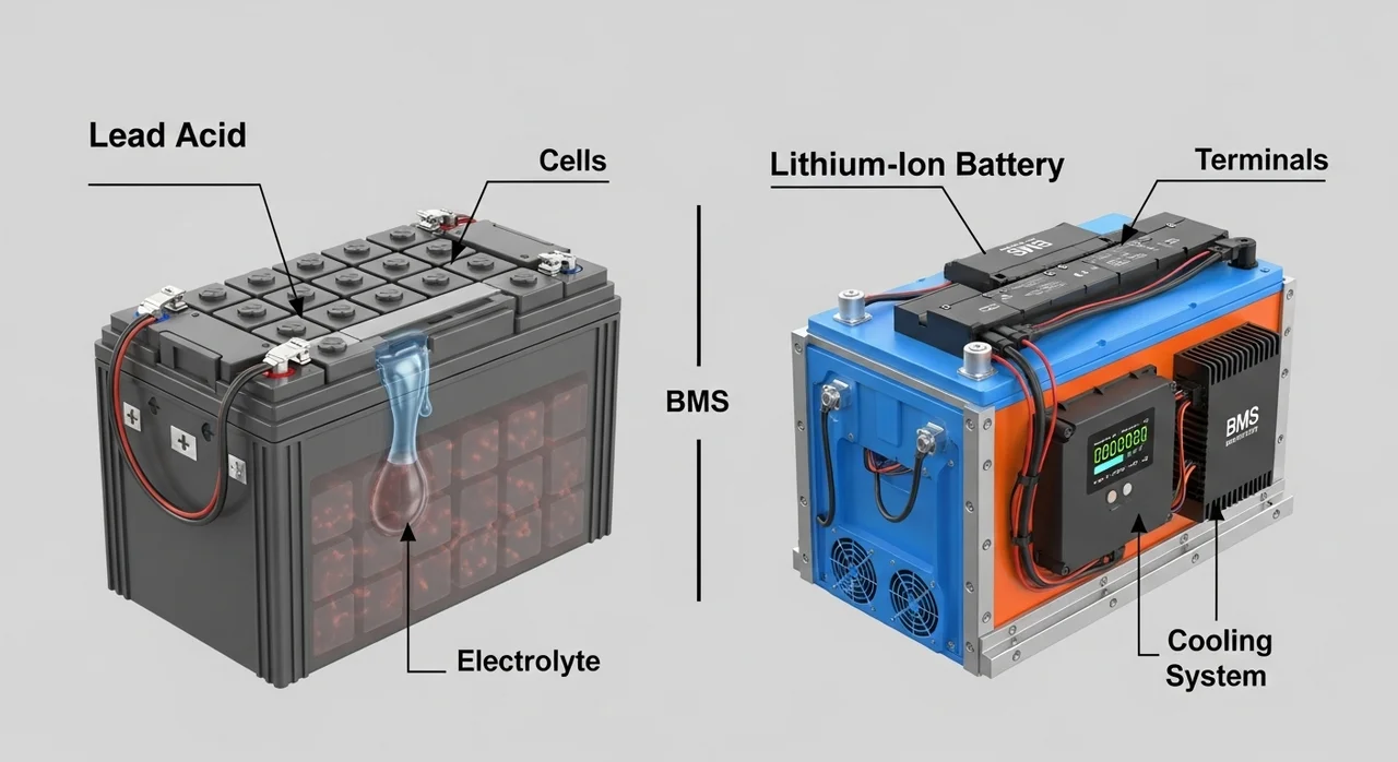 납산 vs 리튬 이온: 충전 방식의 결정적 차이
