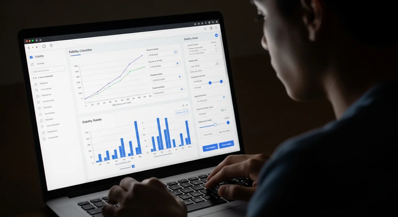 지게차 좌우안정도 계산기 사용 방법