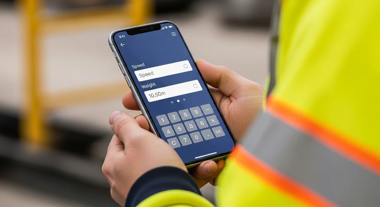 지게차 주행안정도 계산기 사용 방법