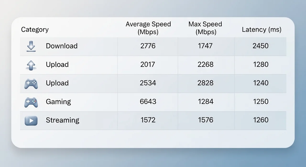 적재 하중별 최대 허용 속도 요약