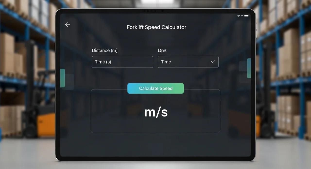 지게차 최고속도 계산기 사용 방법