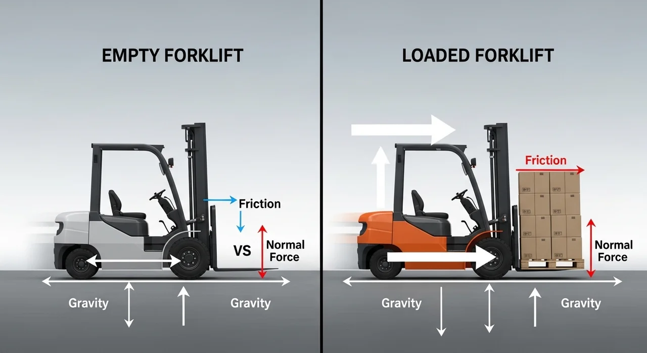 하중이 가속도에 미치는 물리적 영향