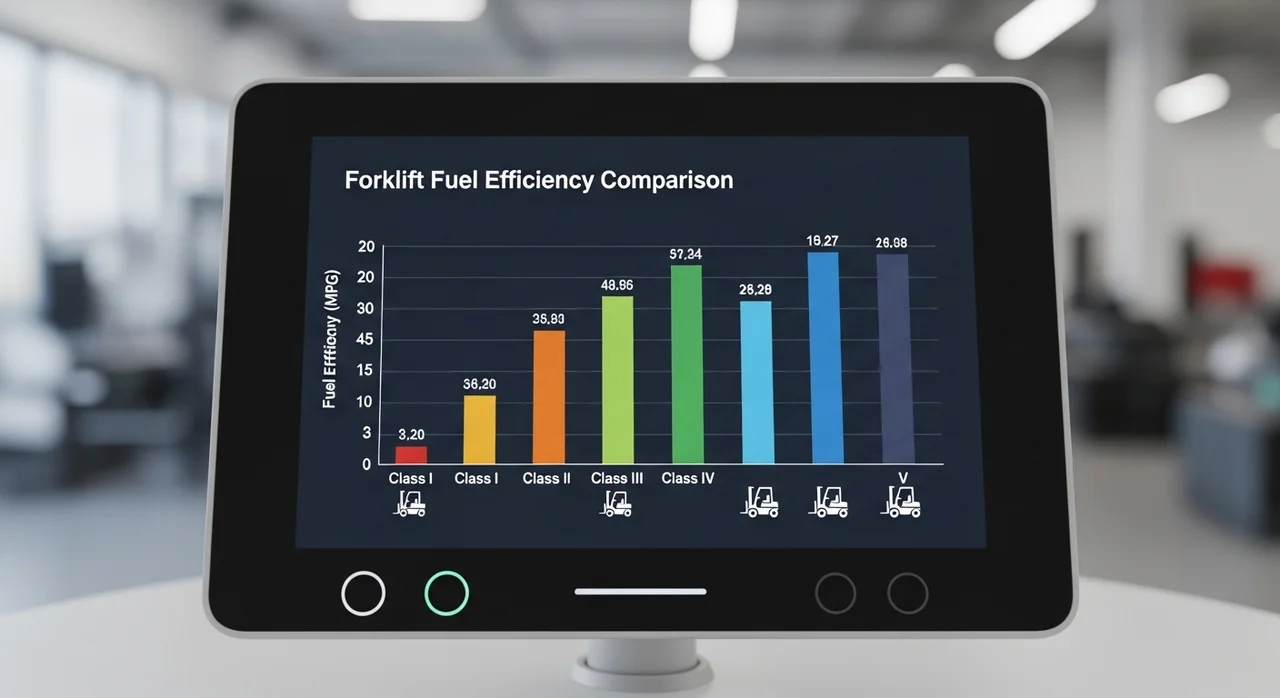 톤수별 지게차 평균 연료 소모량 비교