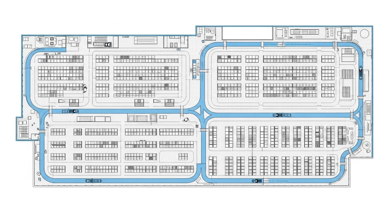 선회반경이 물류 효율에 미치는 영향