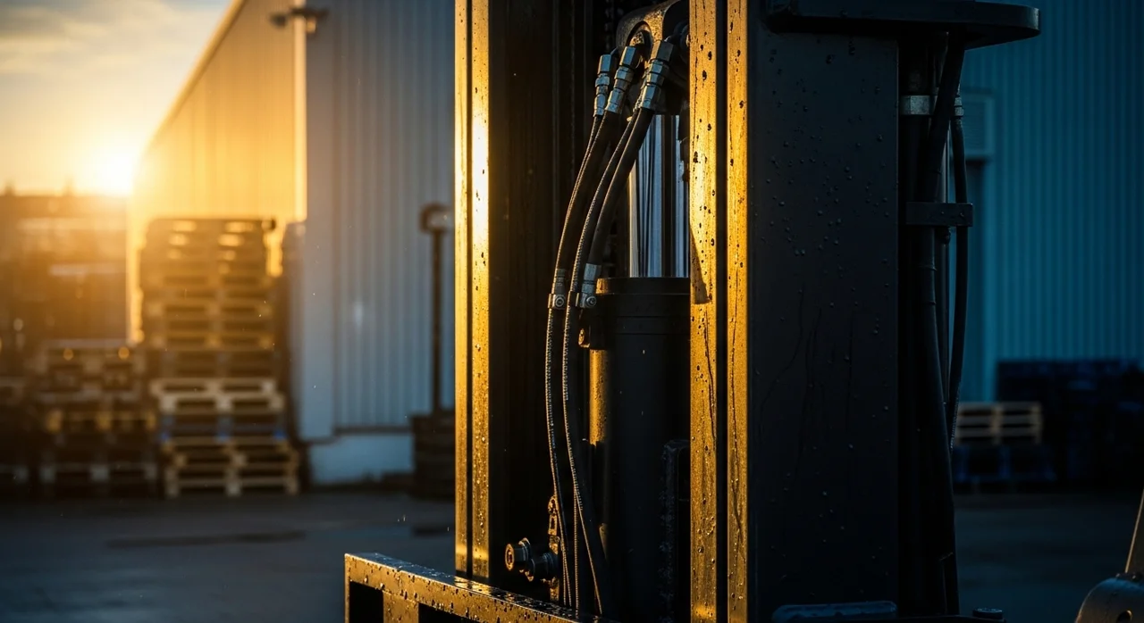 지게차 유압 틸트 속도 계산기 사용법 및 실린더 행정 동작 분석