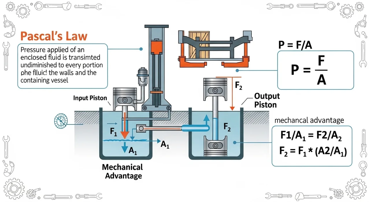 지게차 유압 압력 계산의 기초 원리
