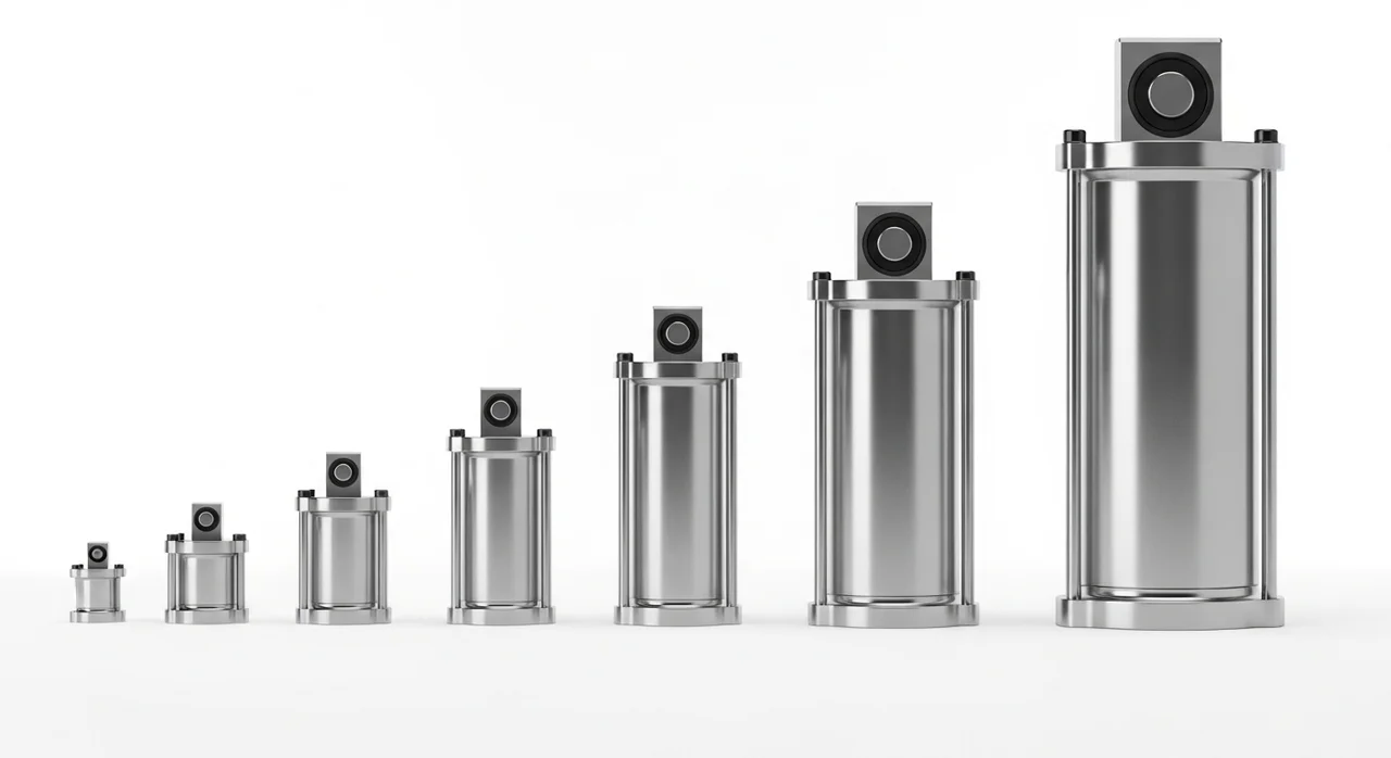 실린더 사양에 따른 압력 변화 비교