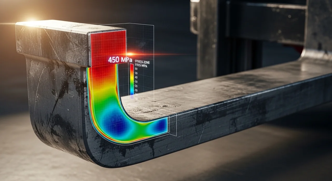 지게차 포크 안전, 굽힘 모멘트 계산이 핵심입니다