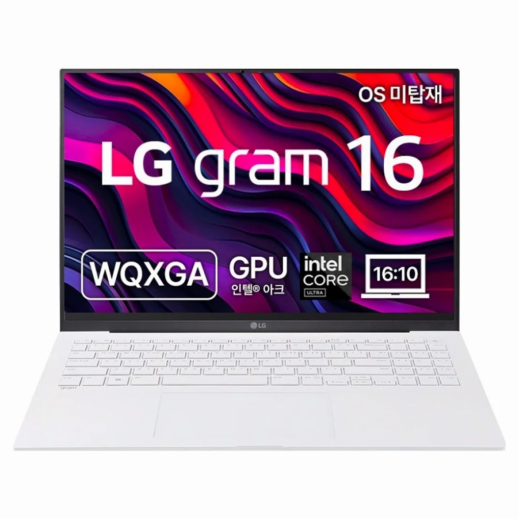 LG전자 LG 그램 스노우 화이트 약 16인치에 해당함 • 코어Ultra5 • 256GB • 16GB • Free DOS • 2024.01 • 16ZD90S-GX5VK
