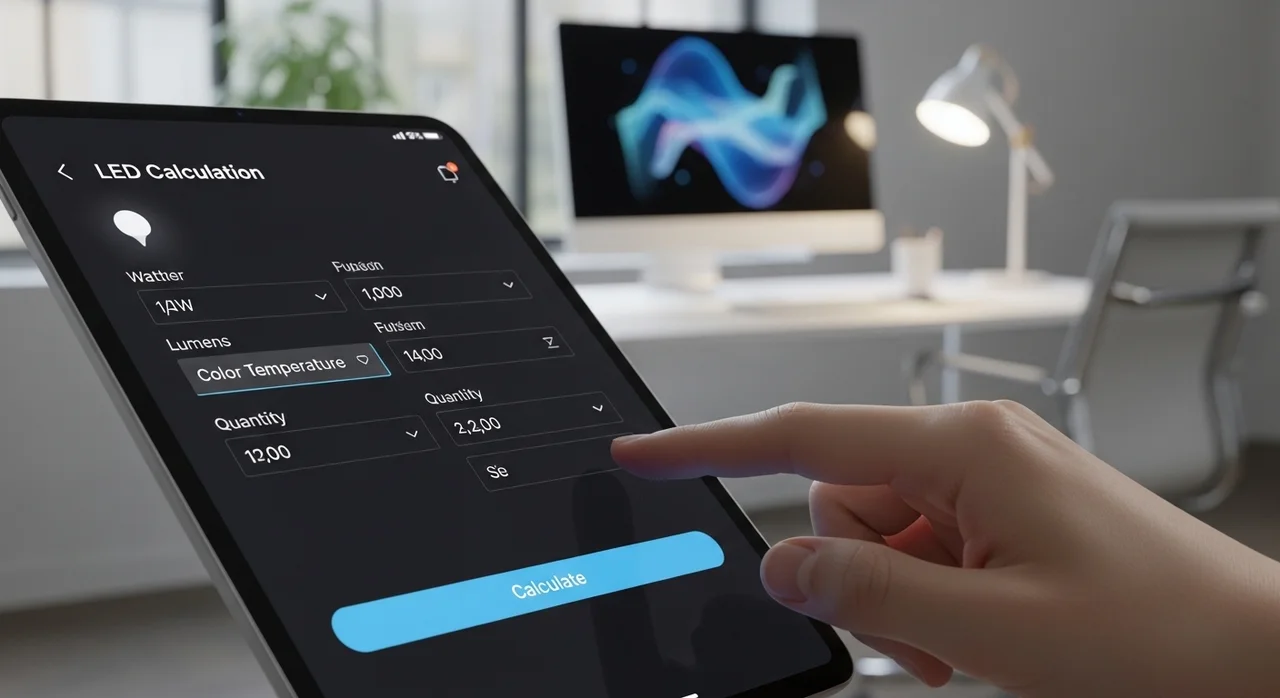 LED 조명 계산기 사용 5단계 가이드