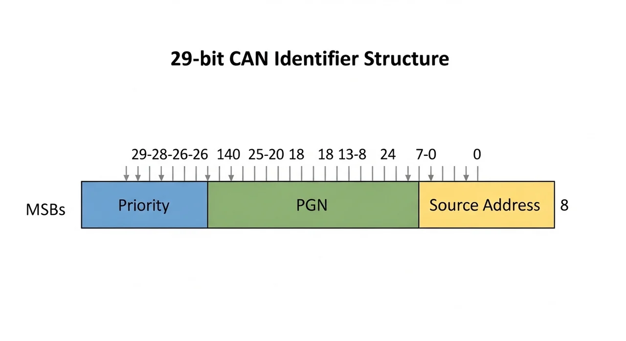 J1939 29비트 식별자 구조 한눈에 보기