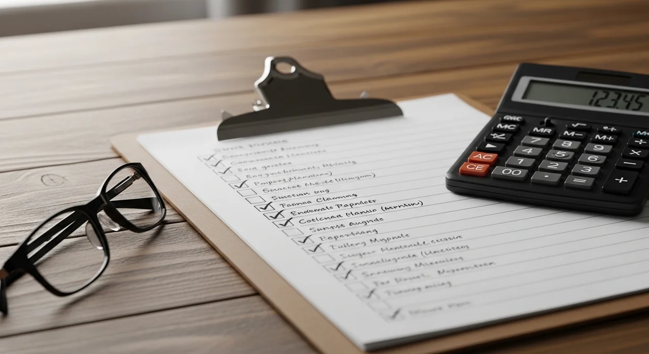 정확한 계산을 위한 준비물 체크리스트