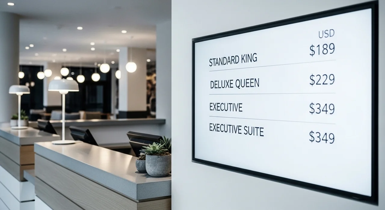 대실과 숙박의 가격 차이와 요일별 변동 폭