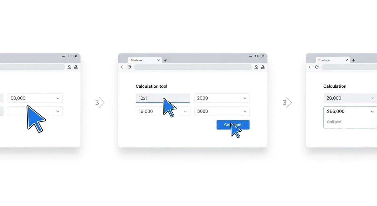 지게차 성능계산기 사용 방법 3단계