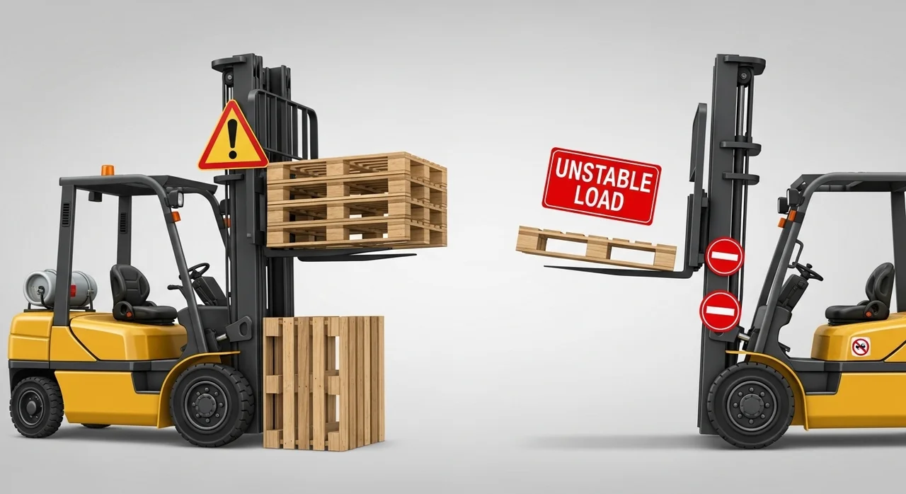 하중중심 위치에 따른 안정성 변화 비교