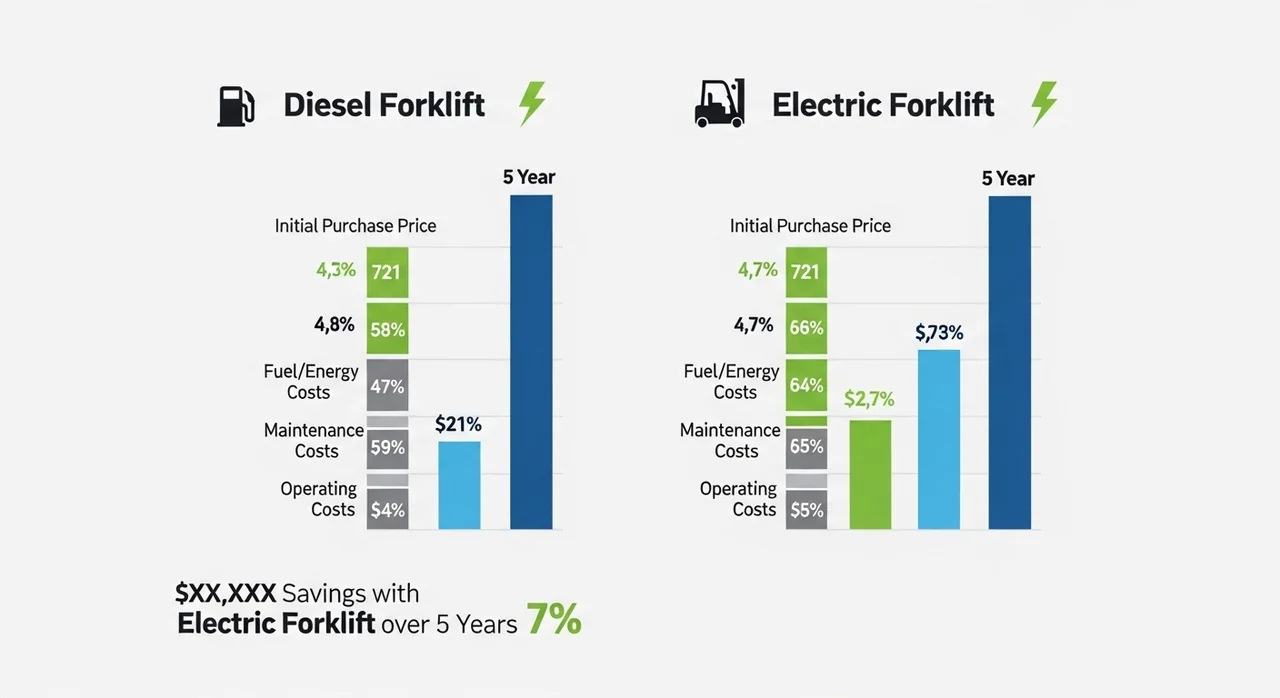 지게차 운영 방식에 따른 에너지 효율 핵심 비교