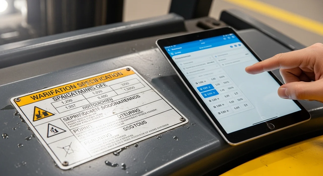 지게차 등판능력 계산을 위한 필수 데이터 요약