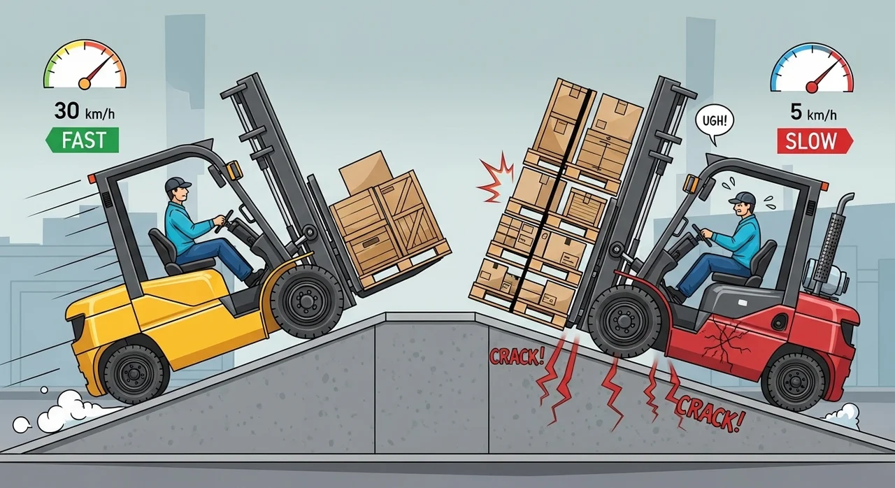 하중 상태에 따른 등판 성능의 차이