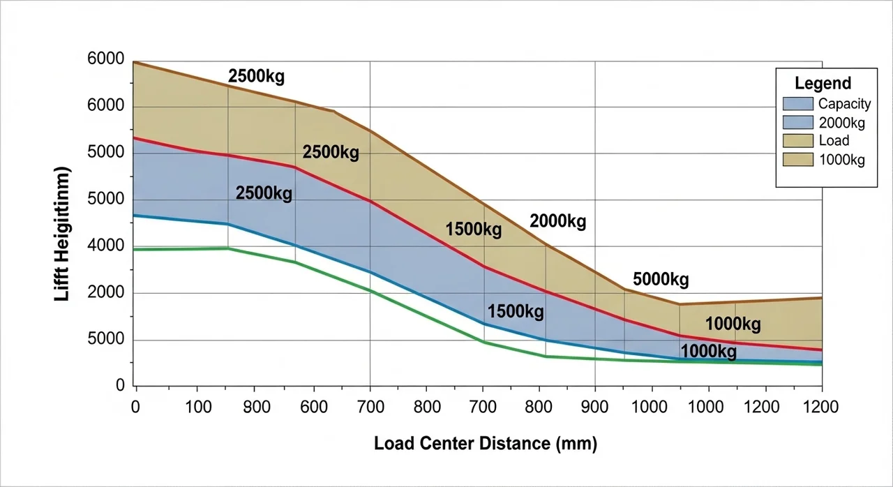 지게차 명판(Load Chart) 읽는 법 3단계