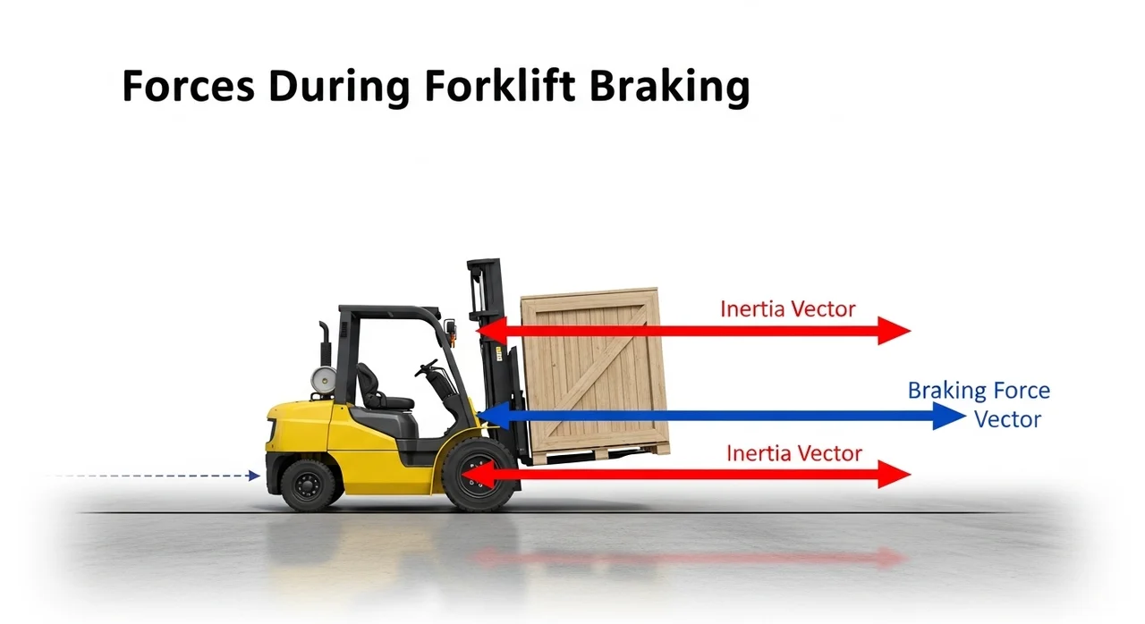 지게차 제동거리에 결정적인 영향을 주는 요소