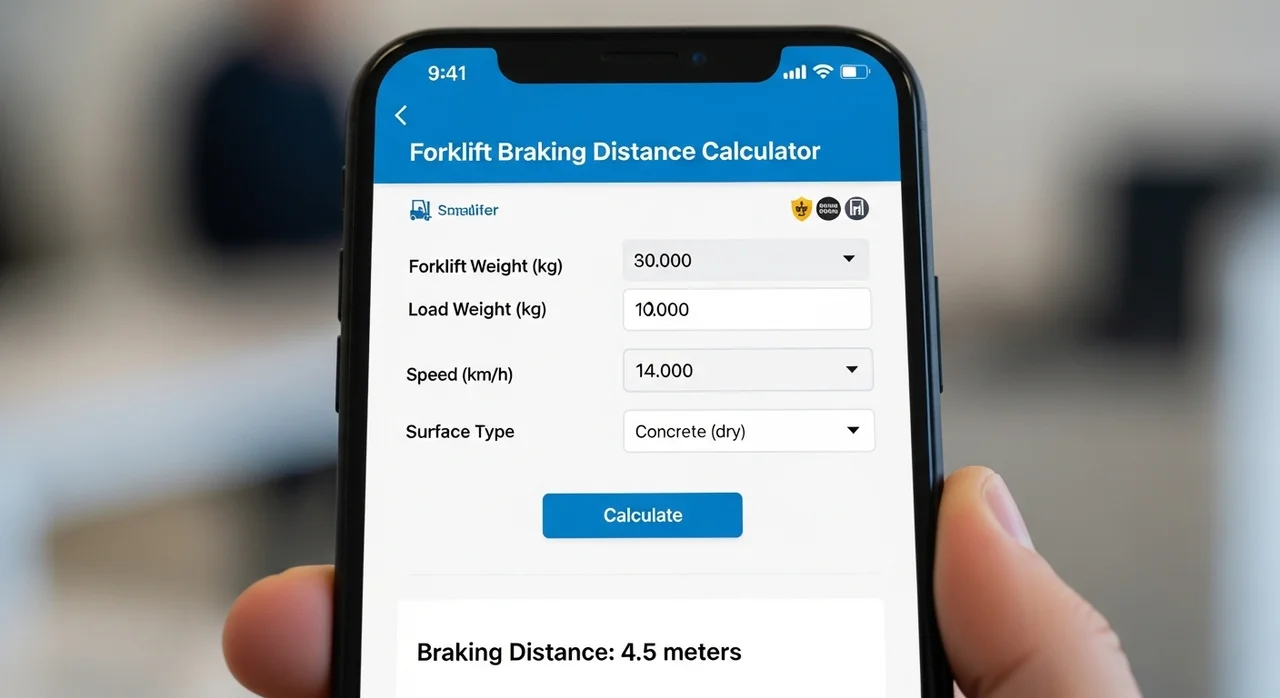 지게차 제동거리 계산기 100% 활용하는 법