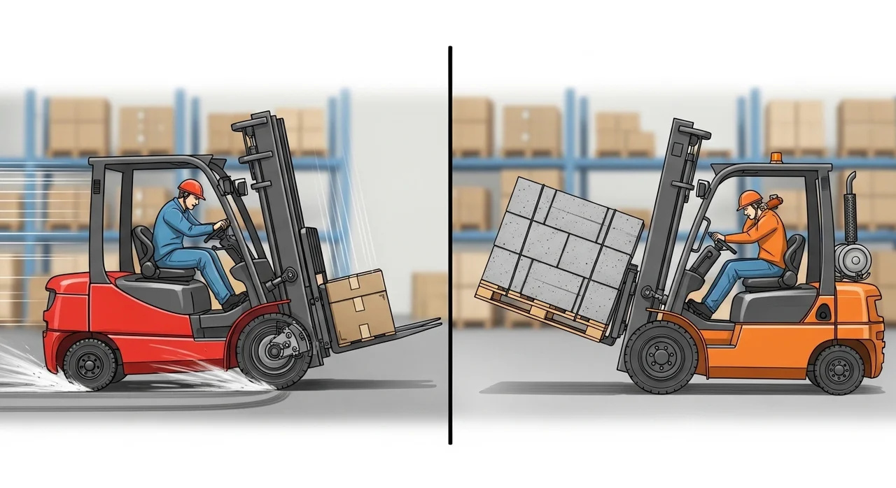 하중이 무거울 때 vs 속도가 빠를 때, 무엇이 더 위험할까?