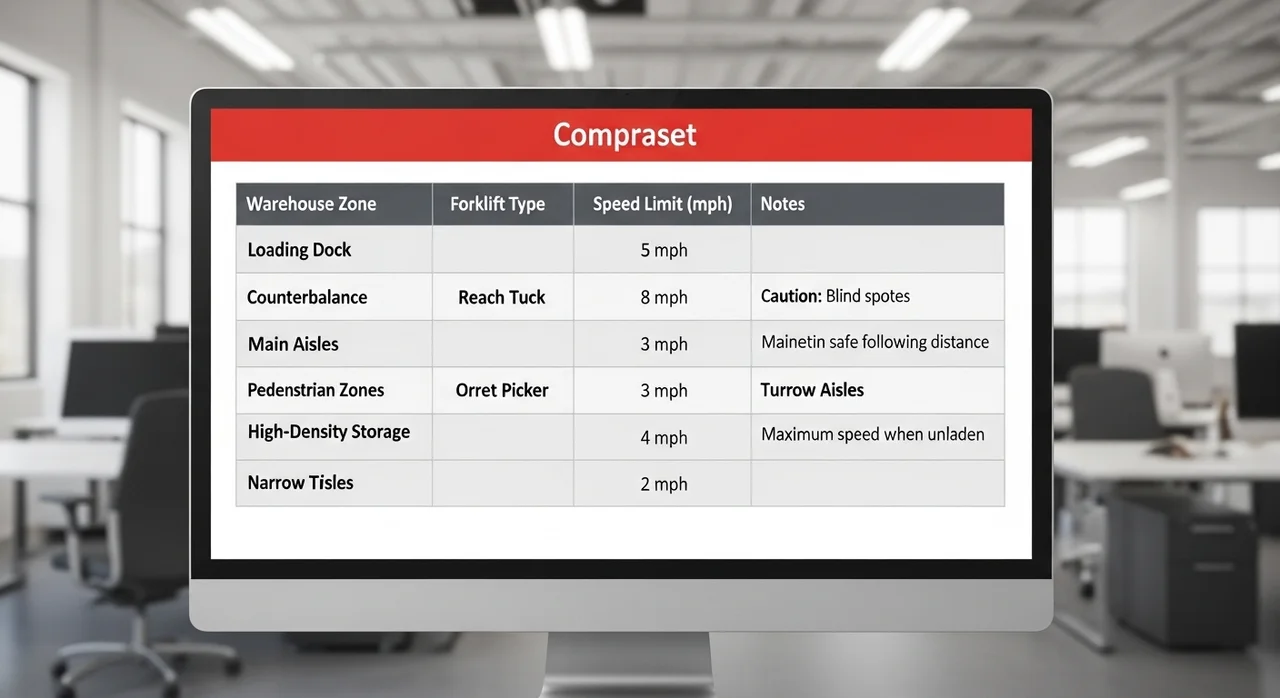 적재 조건별 권장 주행 속도 요약