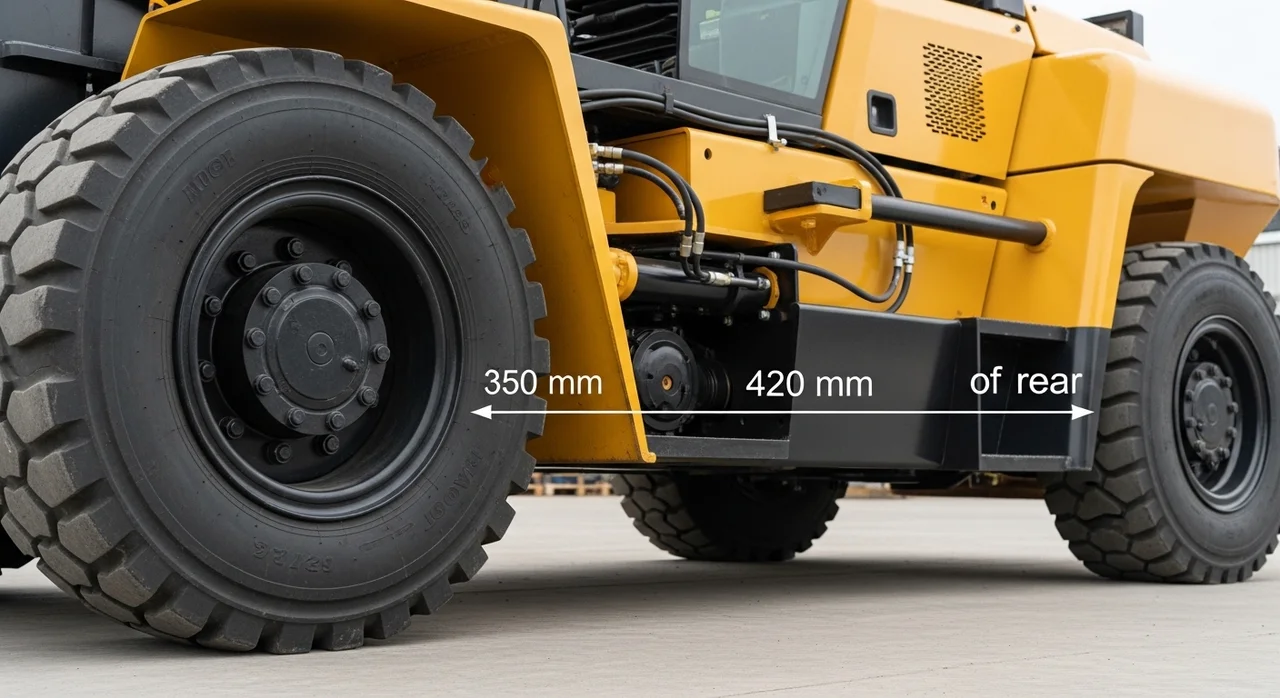 지게차 선회반경 계산에 필요한 필수 제원 3가지