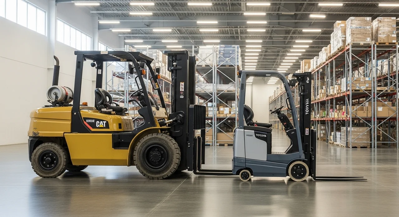 엔진식 vs 전기식 지게차 최고속도 비교