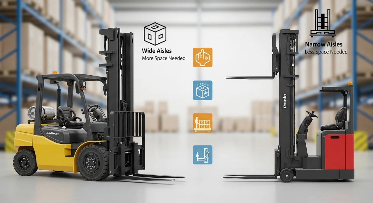 입식 vs 좌식 지게차: 우리 창고엔 어떤 것이 유리할까?