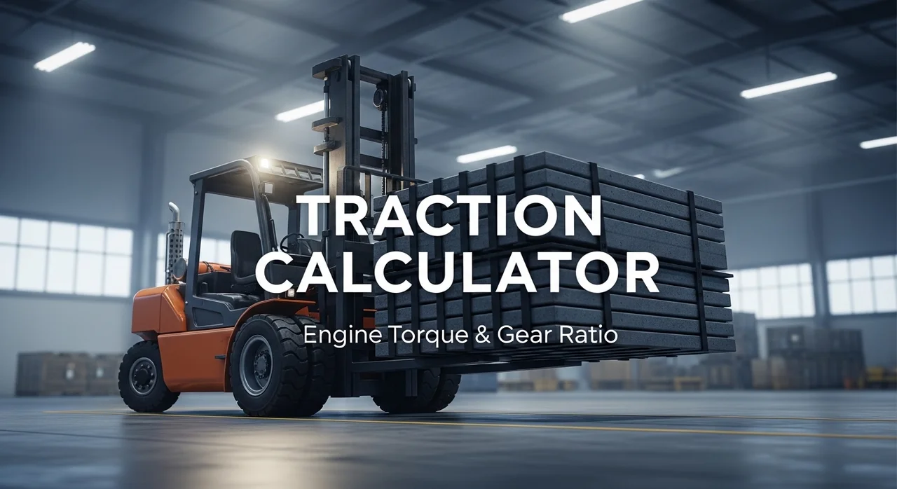 지게차 견인력 계산기 사용법: 엔진 토크와 기어비로 최대 성능 측정하기