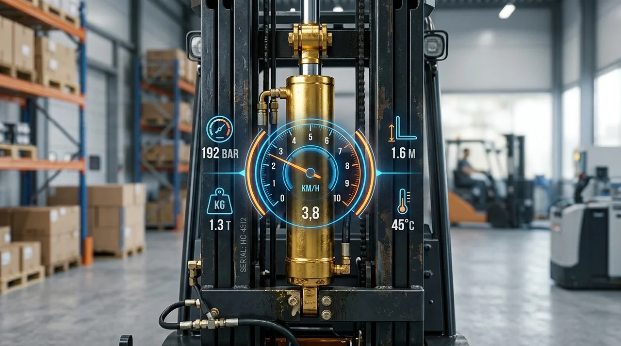 지게차 유압 틸트 속도 계산기: 실린더 행정 기반 동작 분석 가이드