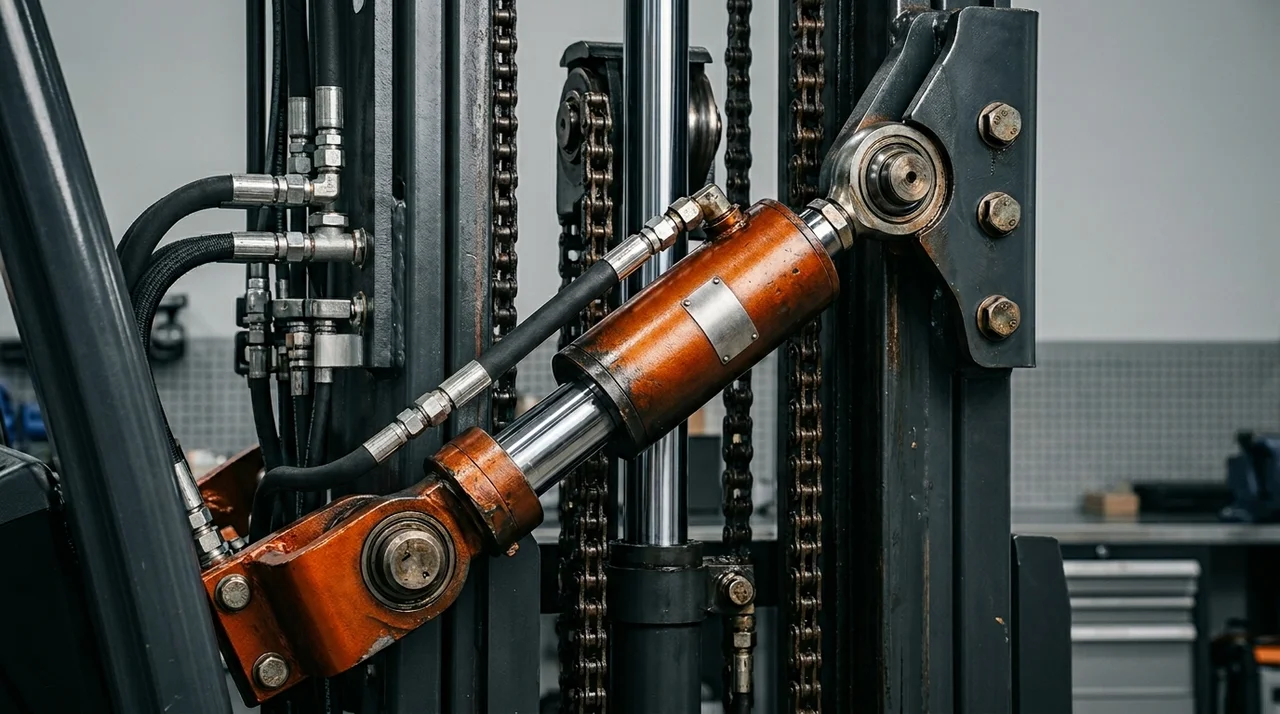 지게차 틸트 각도 계산기 사용법 | 링크 기구학 기반 정밀 해석 가이드