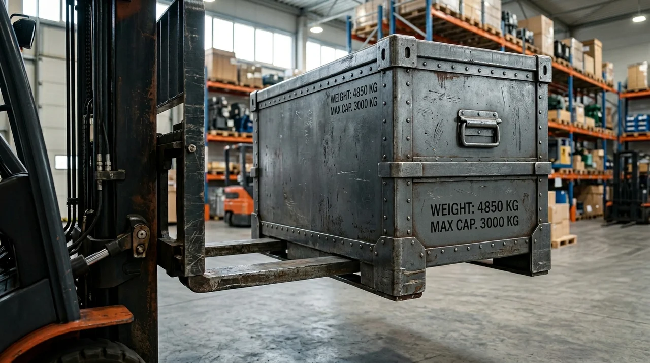 지게차 포크 강도 계산기 사용법 및 굽힘 모멘트 구조 해석 가이드