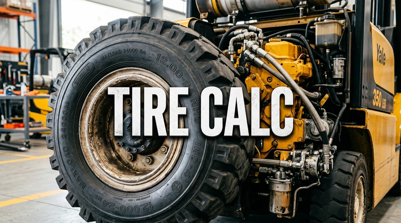 엔진식 지게차 타이어 계산기 사용법 | 진동·하중 기반 사양 해석 가이드