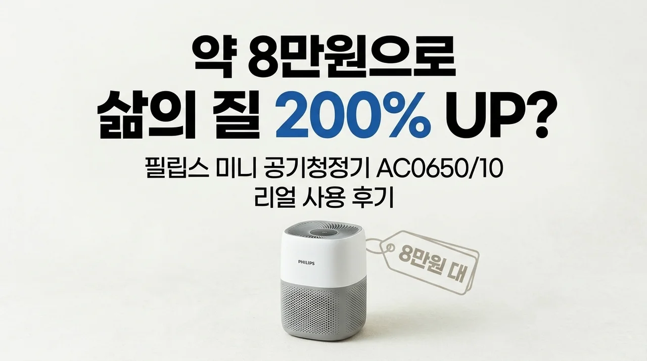 8만원대로 삶의 질 200% 상승? 필립스 미니 공기청정기 AC0650/10 실사용 후기