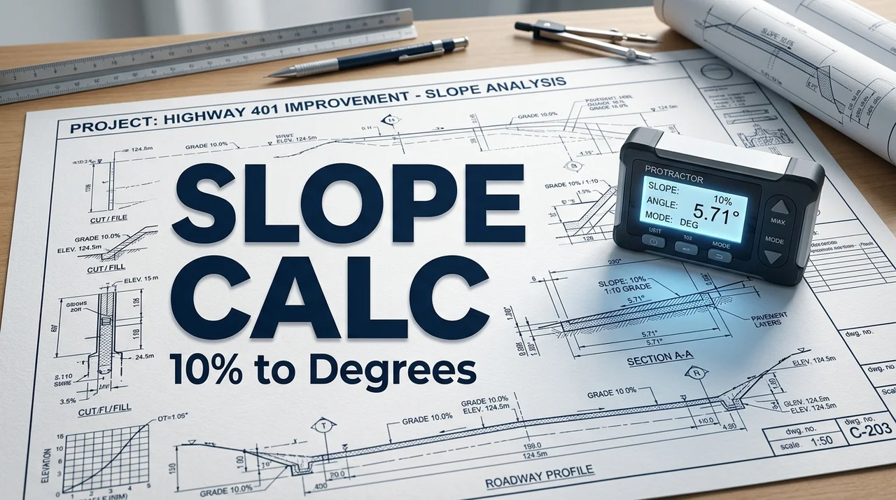 경사도 각도 변환 계산기: 퍼센트(%)를 도(°)로 환산하는 완벽 가이드