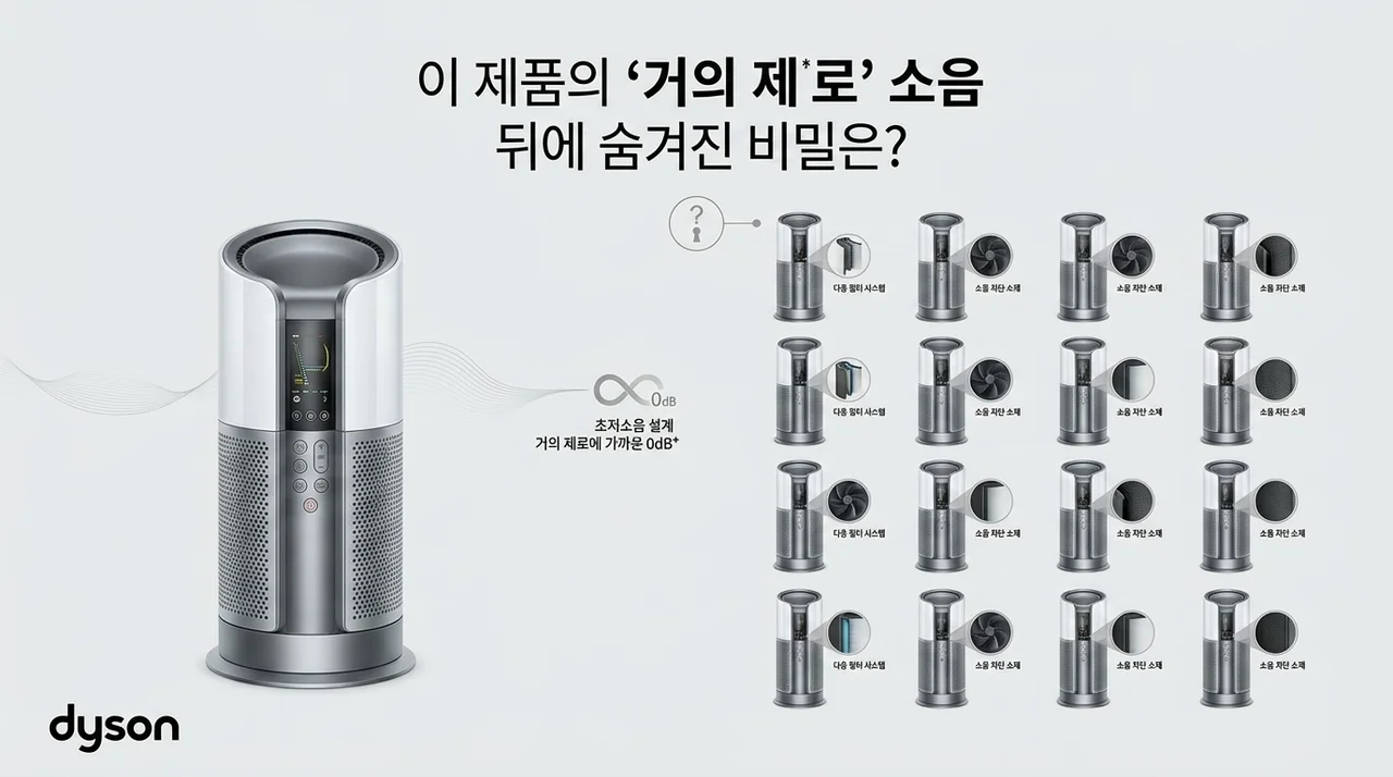다이슨 허쉬젯 HushJet 공기청정기, 소음 0에 가까운 이 제품의 비밀은?