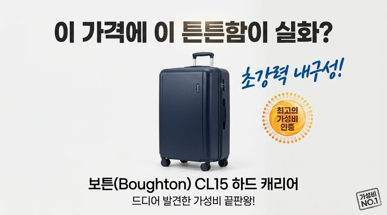 이 가격에 튼튼함 실화? 보튼 CL15 여행용 하드 캐리어, 가성비 끝판왕 발견!