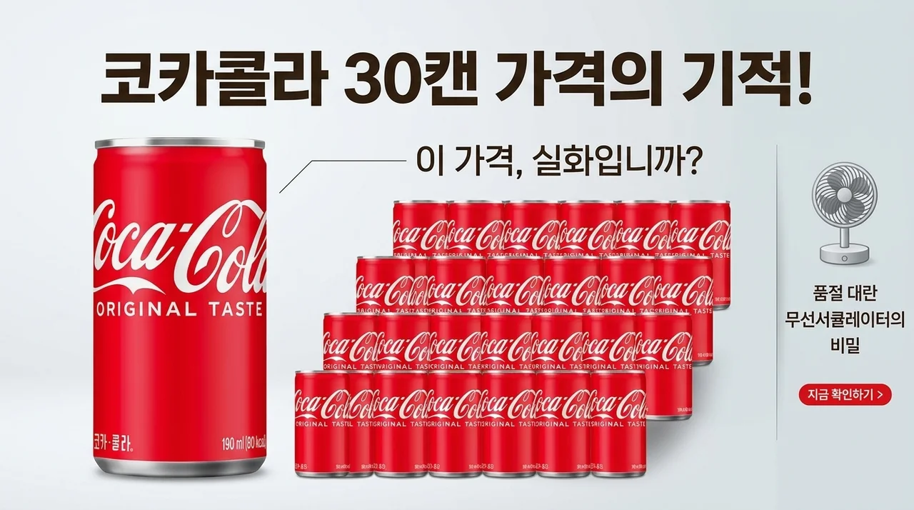 코카콜라 오리지널 190ml 30개 가격의 기적? 품절 대란 무선 써큘레이터 비밀
