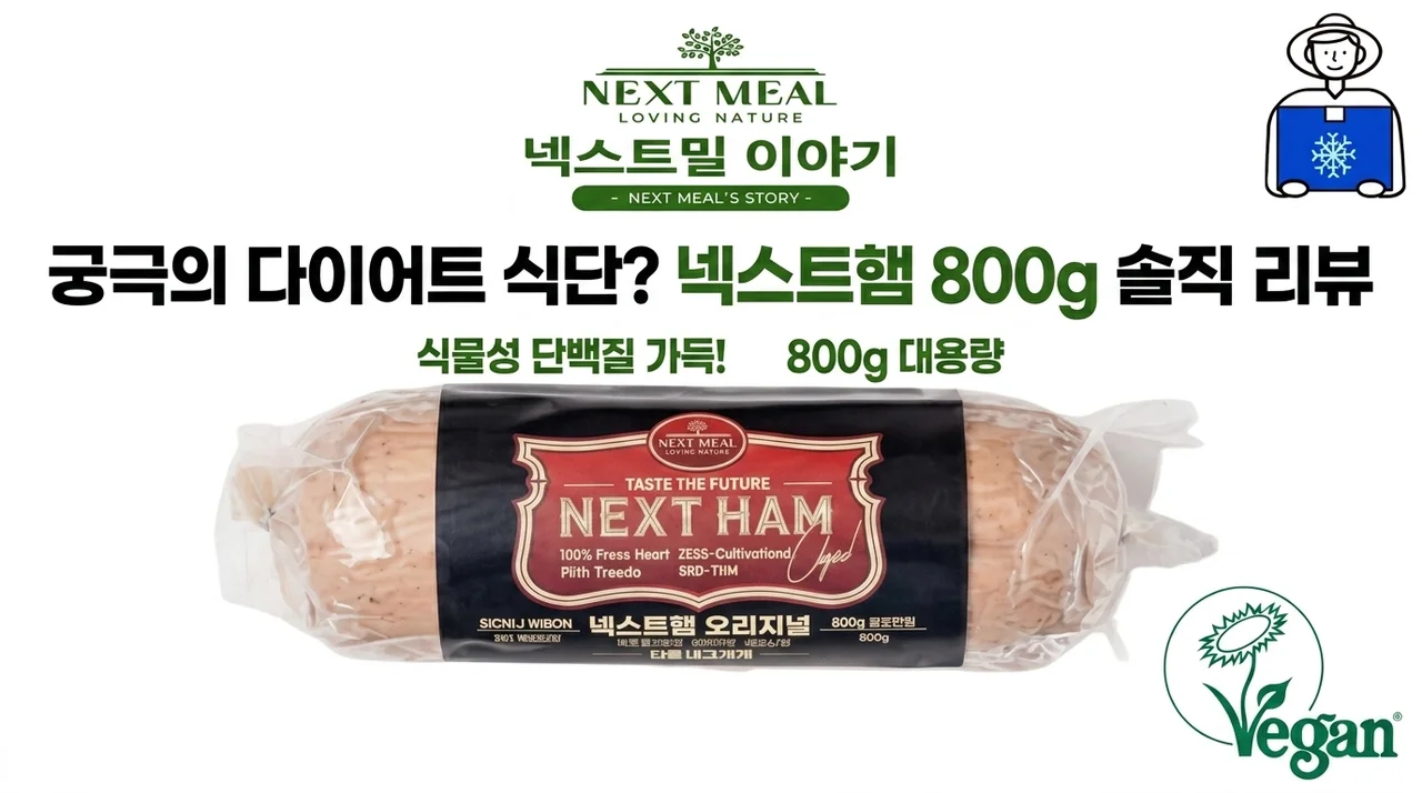 식단 관리 끝판왕? 넥스트햄 비건햄 식물성 단백질 800g 솔직 리뷰