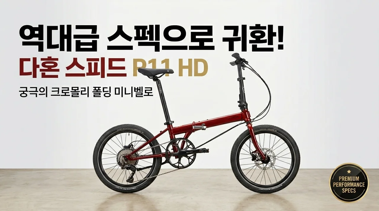 다혼 스피드 P11 HD, 역대급 스펙으로 돌아온 크로몰리 접이식 미니벨로 끝판왕