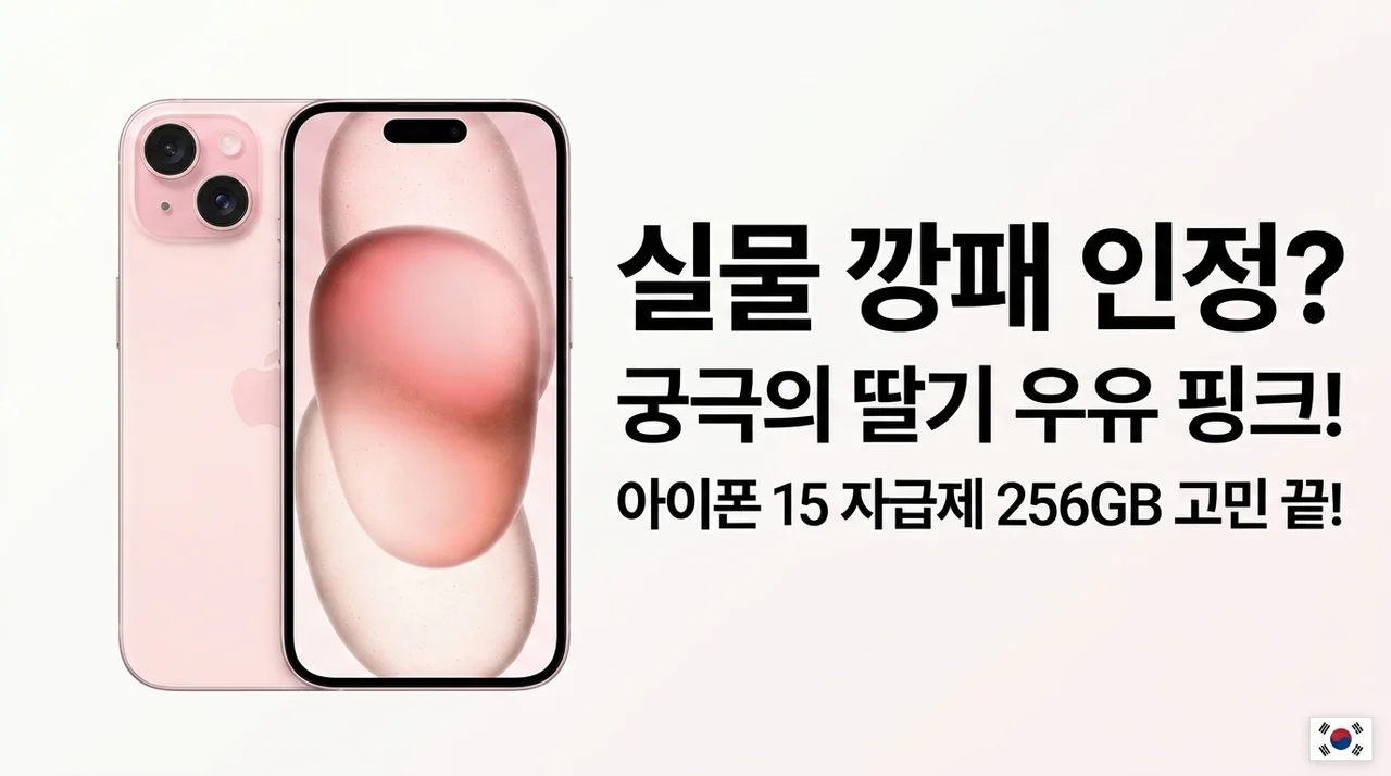 역대급 딸기우유 핑크 실물 깡패? 아이폰 15 자급제 256GB 고민 끝낸 이유