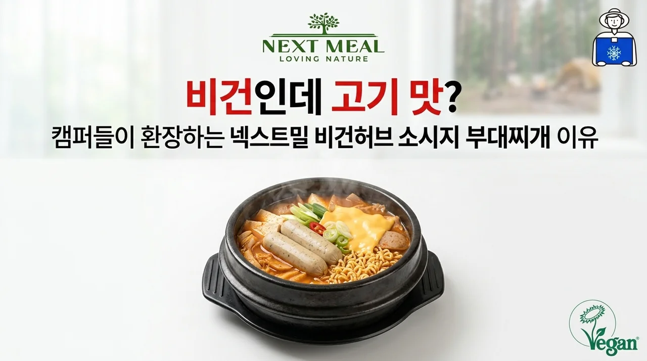 비건인데 고기 맛이? 넥스트밀 비건 허브 소시지 부대찌개 캠핑족이 열광하는 이유