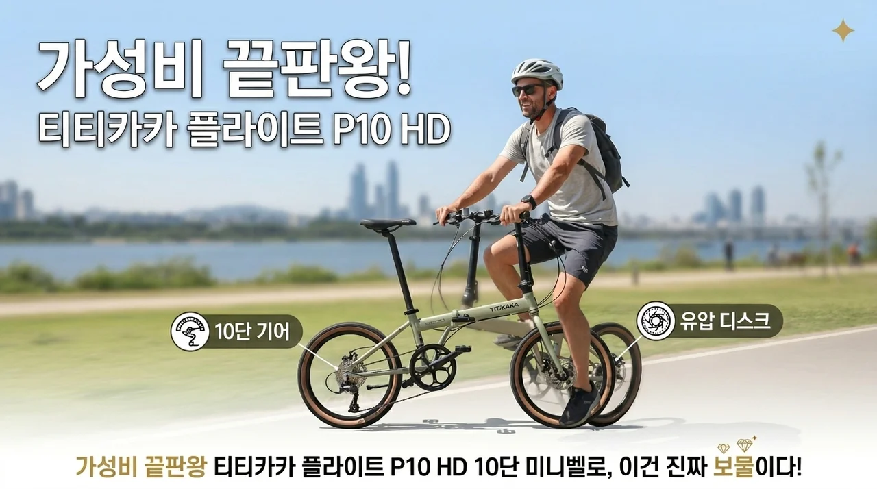 가성비 끝판왕 티티카카 플라이트 P10 HD 10단 미니벨로, 이거 물건이네요!