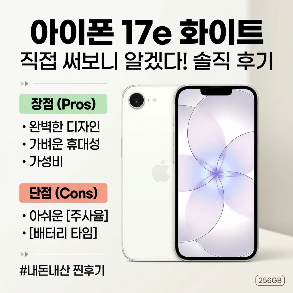 아이폰 17e 화이트 256GB 직접 써보니 장단점 확실하네요